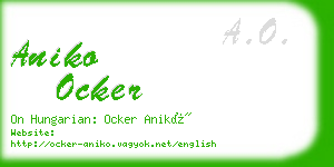 aniko ocker business card